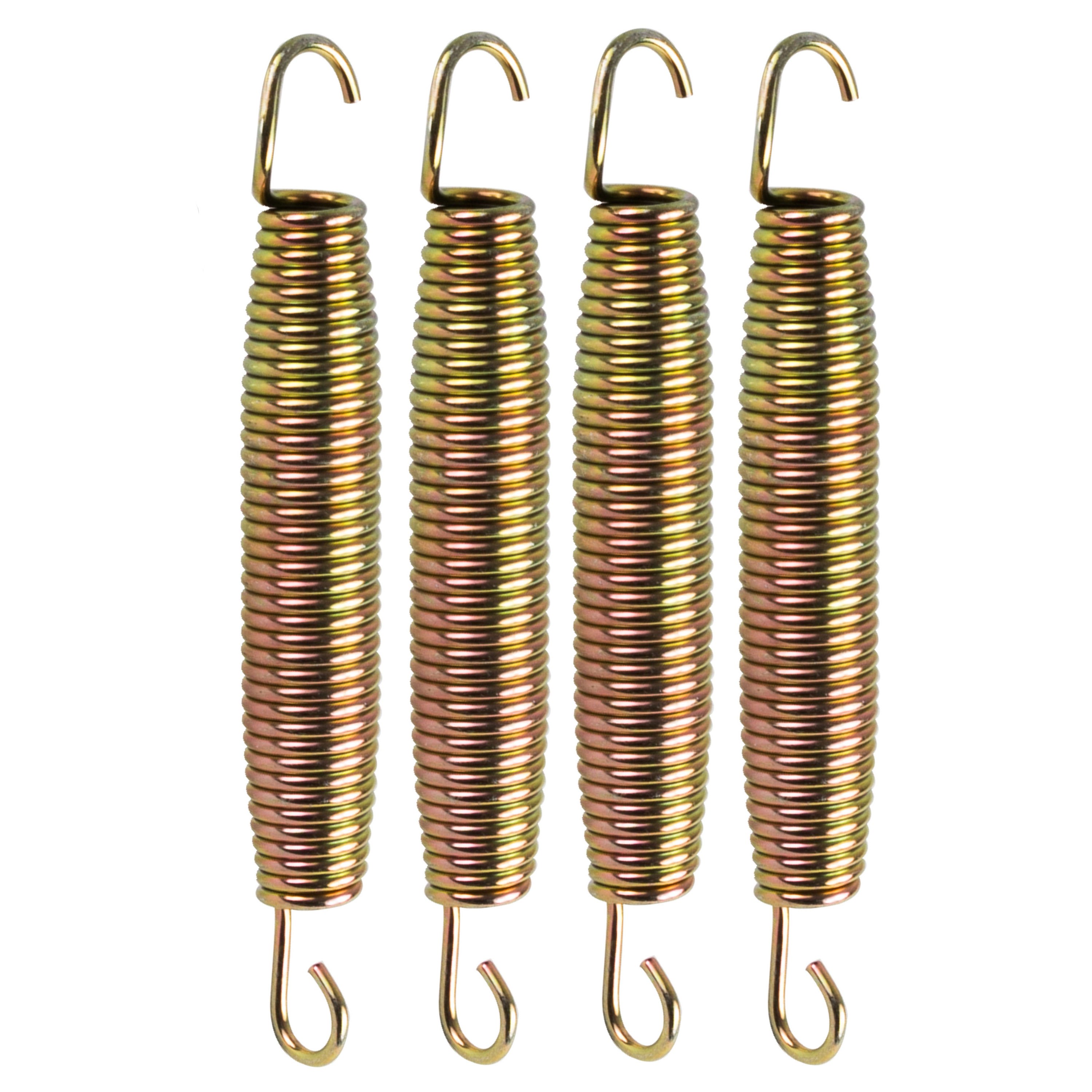 4x Tension Spring For Camping - 18 Cm Long - - Galvanized Steel Ø 3 Mm - 180 Mm