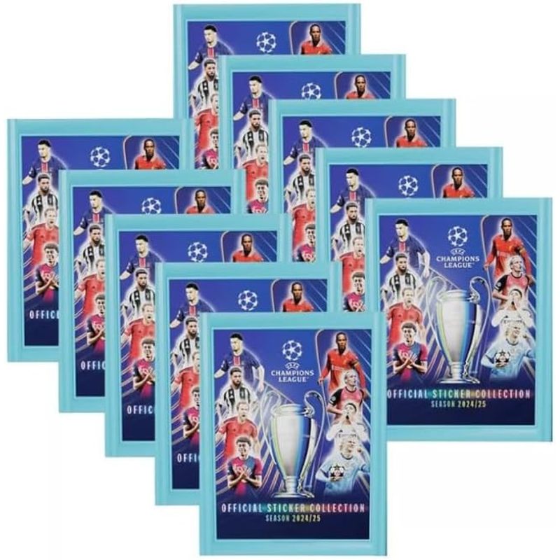 E-shop 10er Topps Fußball Sticker 2024/25 Pack – 10 offizielle Tüten à 6 Sticker