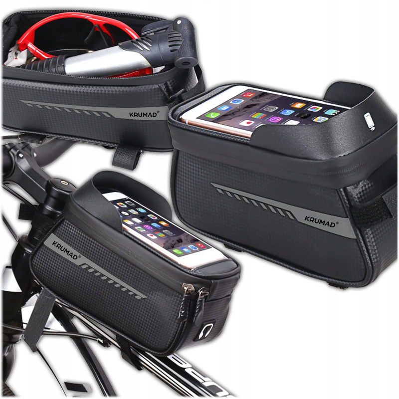 E-shop Fahrrad-Gepäckträgertasche mit Handyhalter, Schutzhülle für Fahrrad-Schutzblechtasche