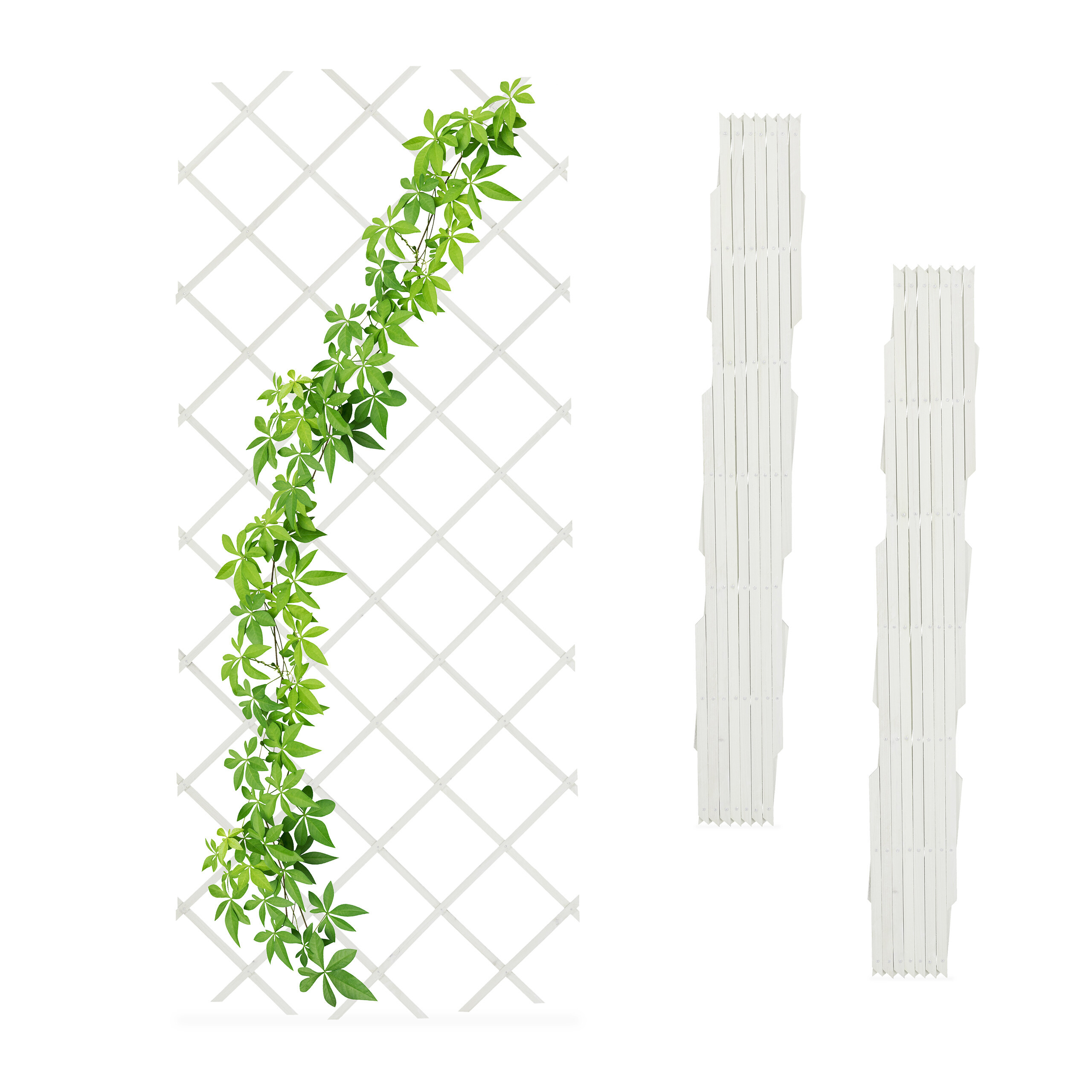 3 X White Trellis - (w)90 X (h)180 Cm
