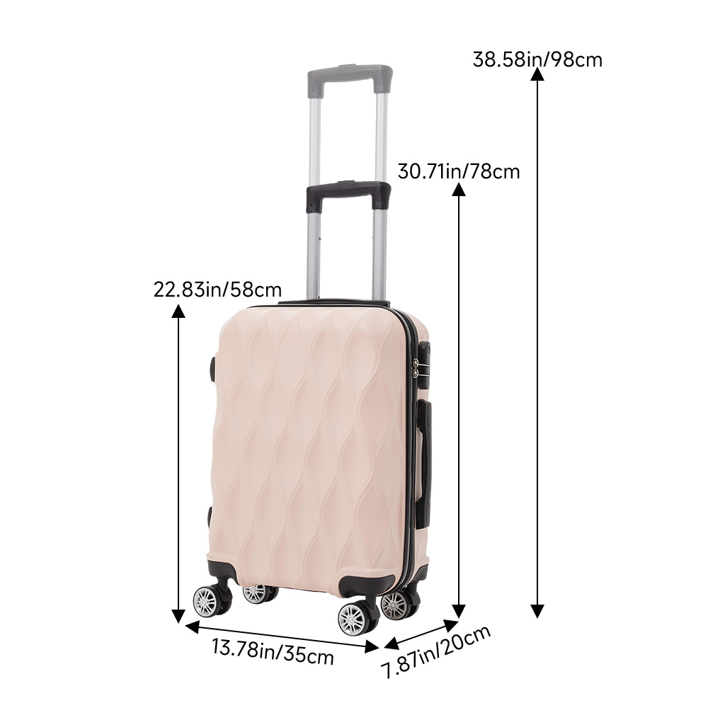 20 Inch Travel Suitcase with Spinner Wheels and Hardcase Shell