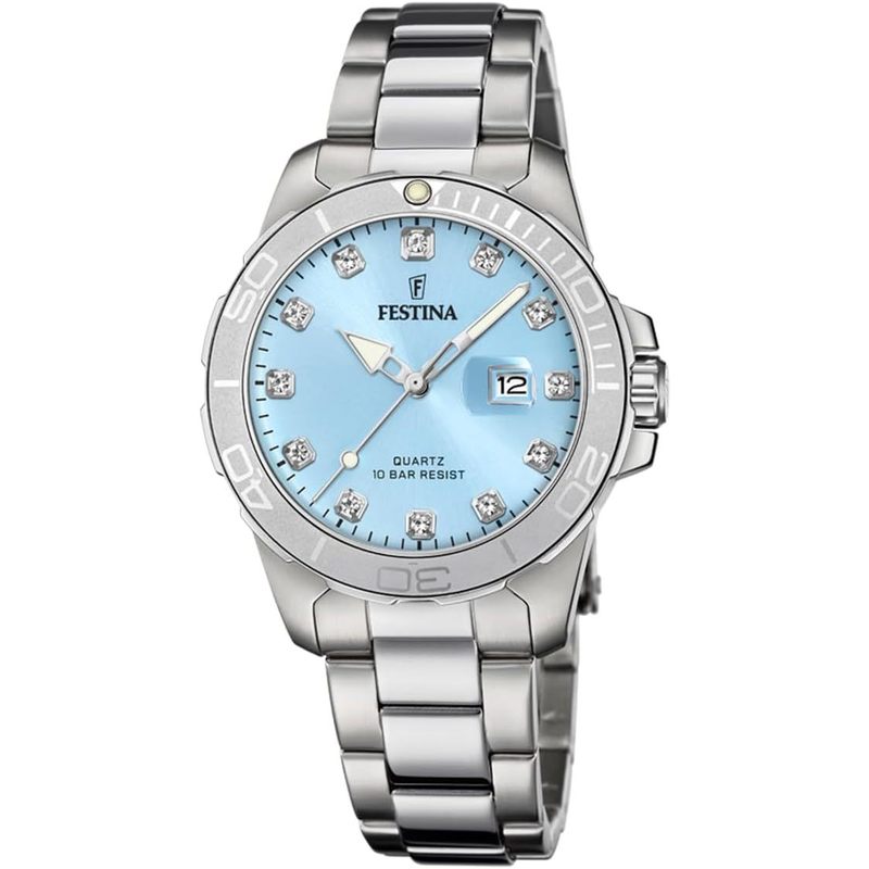 Elegant Women'S Analog Watch, Stainless Steel Blue Dial, Water Resistant Timepiece for Sophisticated Styling & Everyday Wear