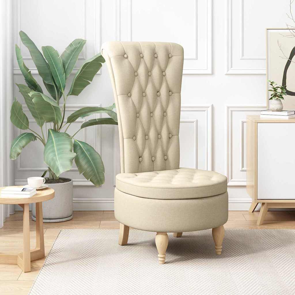 Vidaxl High-back Armchair Modern Seating Furniture Modern Furniture Relaxation For Indoors Seating In The Bedroom Living Room Chair Fabric-covered Chair Comfortable Seating Furniture