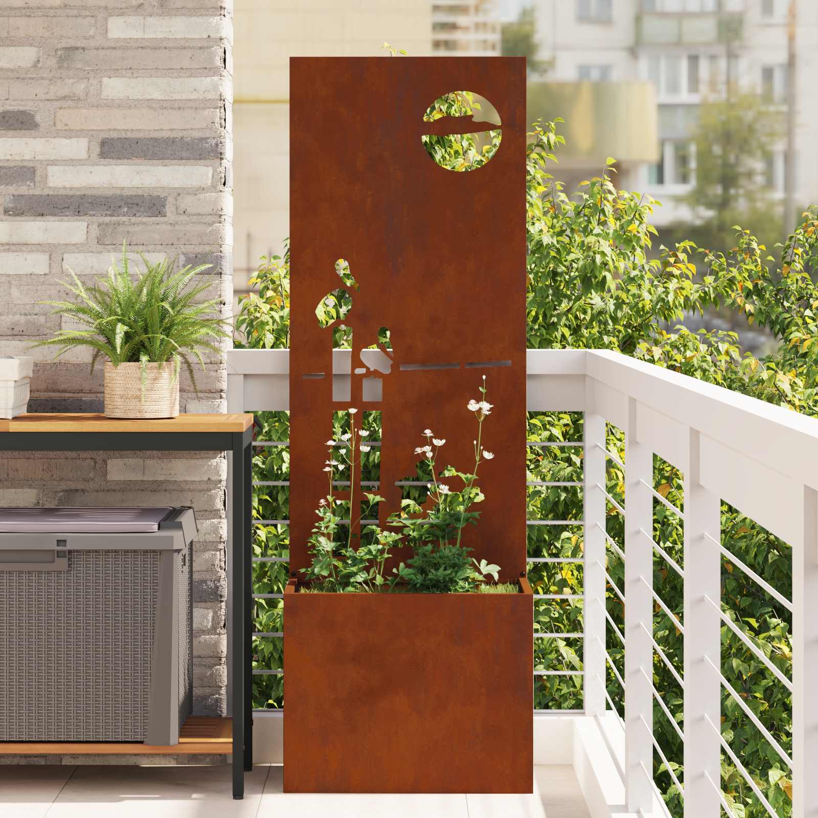 Vidaxl Rustic Garden Privacy Screen 50 X 32 X 150 Cm, Decorative Inserts, And Terrace Umbrellas, Privacy Fence, Landscape Panel, Decorative Room Divider