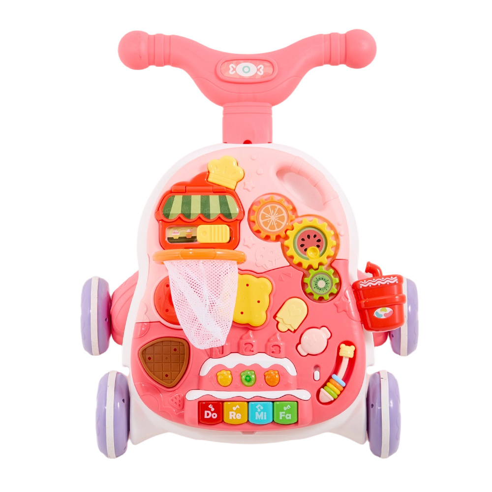 2 in 1 Baby Walker and Stroller with Anti-Roll Feature