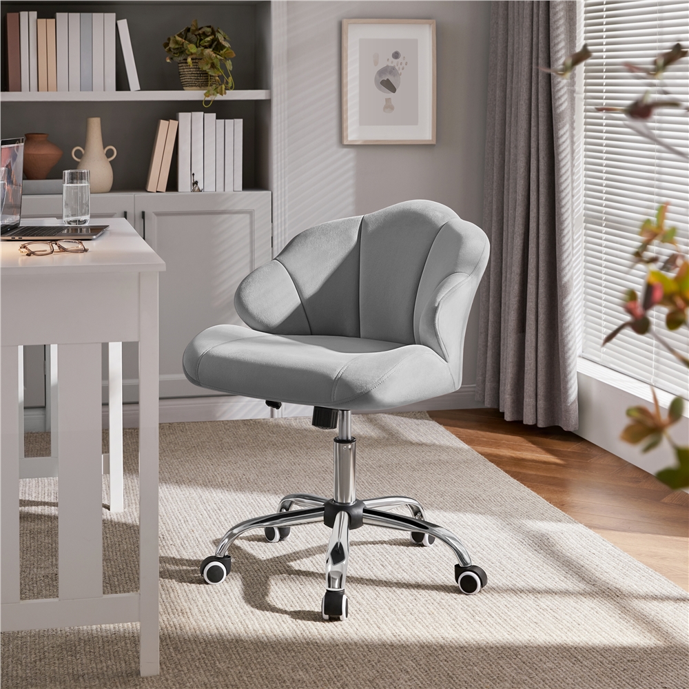 TEMU Costoffs Office Chair Ergonomic Desk Chair Height Adjustable Swivel Chair In Shell Shape Home Office Chair With Wheels Makeup Chair, Shell Chair