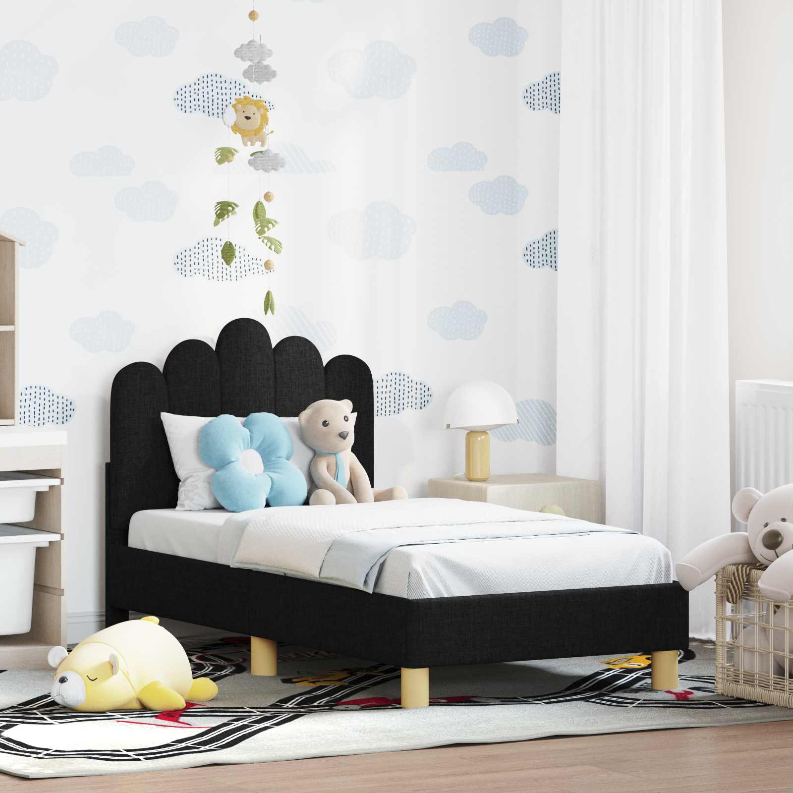 Modern Bed Frame, Minimalist Wooden Bed, Indoor Bedroom Furniture, Low-profile Bed, Simple Bed Design, Technically Advanced Bed