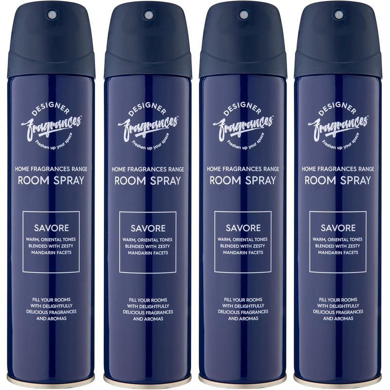 TEMU Designer Fragrances 4 Pack Room Spray , 300ml