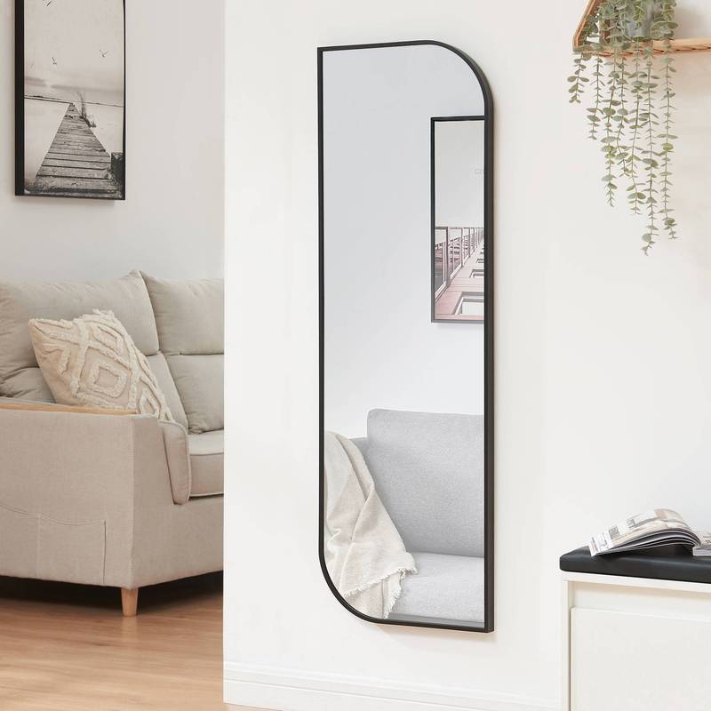 Tarvindak Wall Mirror Full-length Mirror With Frame, Rectangular, 120 X 40 Cm, Black