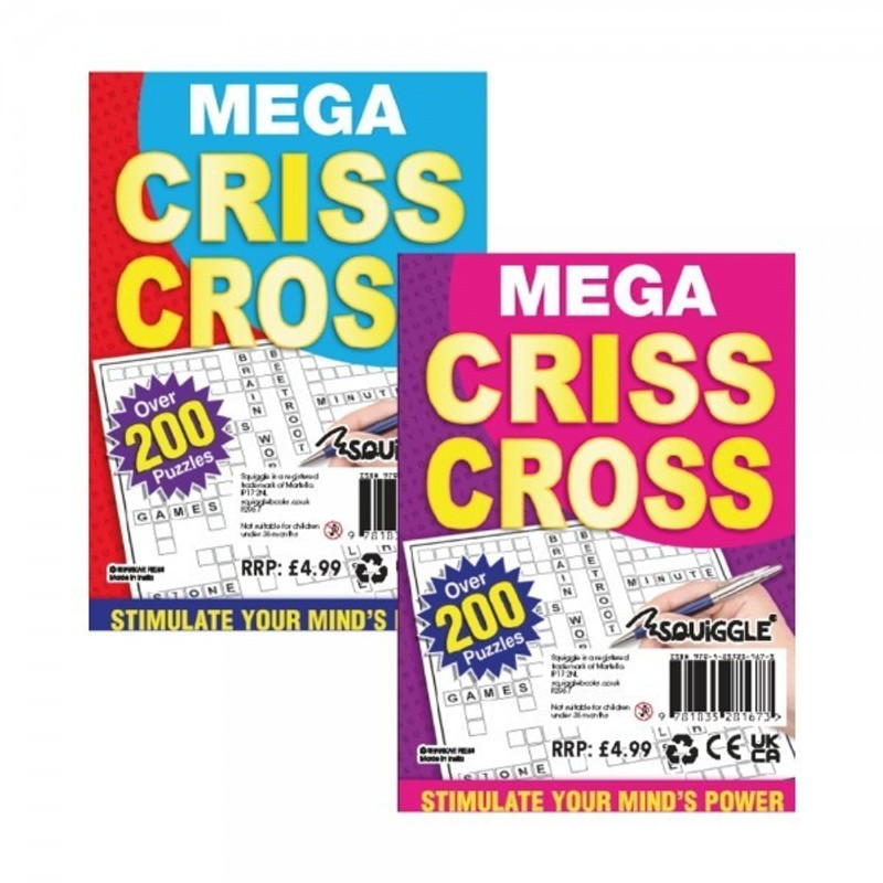 TEMU 2 X A5 Mega Criss Cross Paperback Puzzle Books Over 200 112 Sheets Lot Of 2