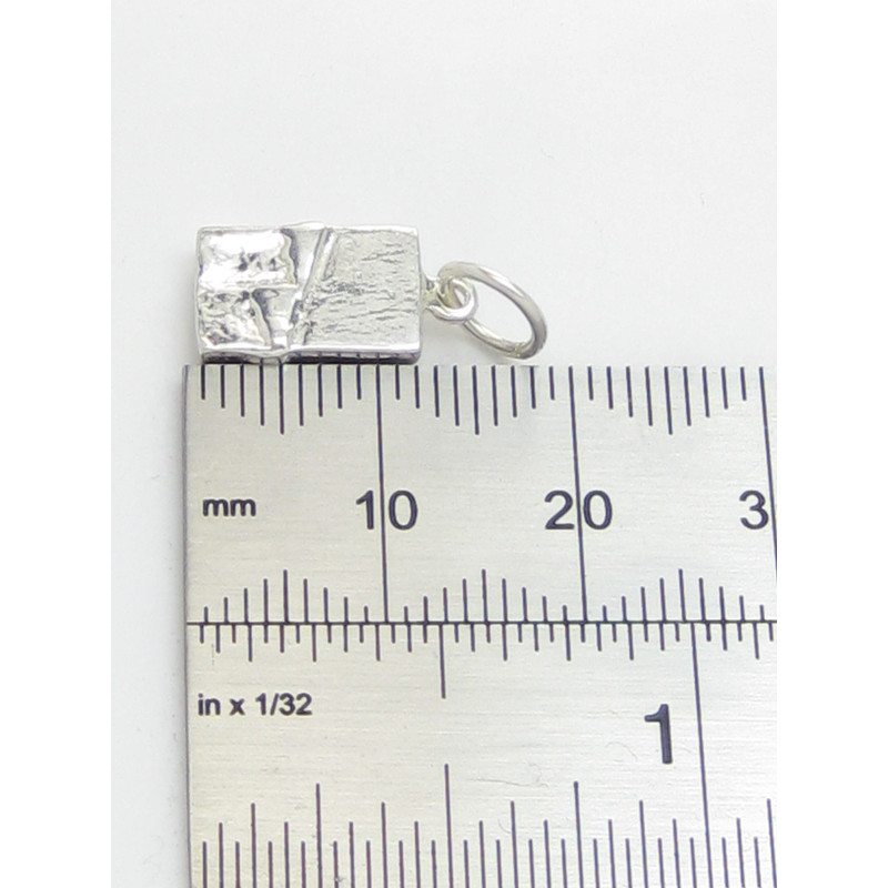Sterling Silver Chocolate Bar Charm, Sweet Design