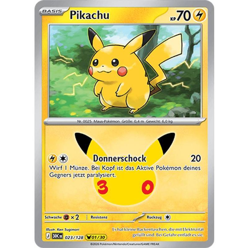 Image of Pikachu (023/128) 30 Years - Rare Pikachu