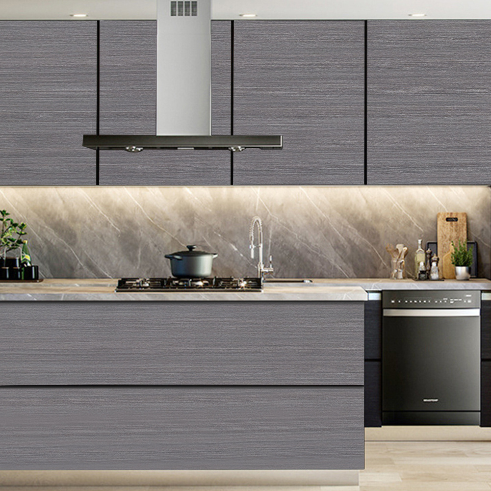 TEMU 60x500cm Grain Vinyl Self Adhesive Wallpaper Waterproof Matt Thicken Design Effect Furniture Stickers Wood Sticky Back Plastic Pvc Worktop Vinyl