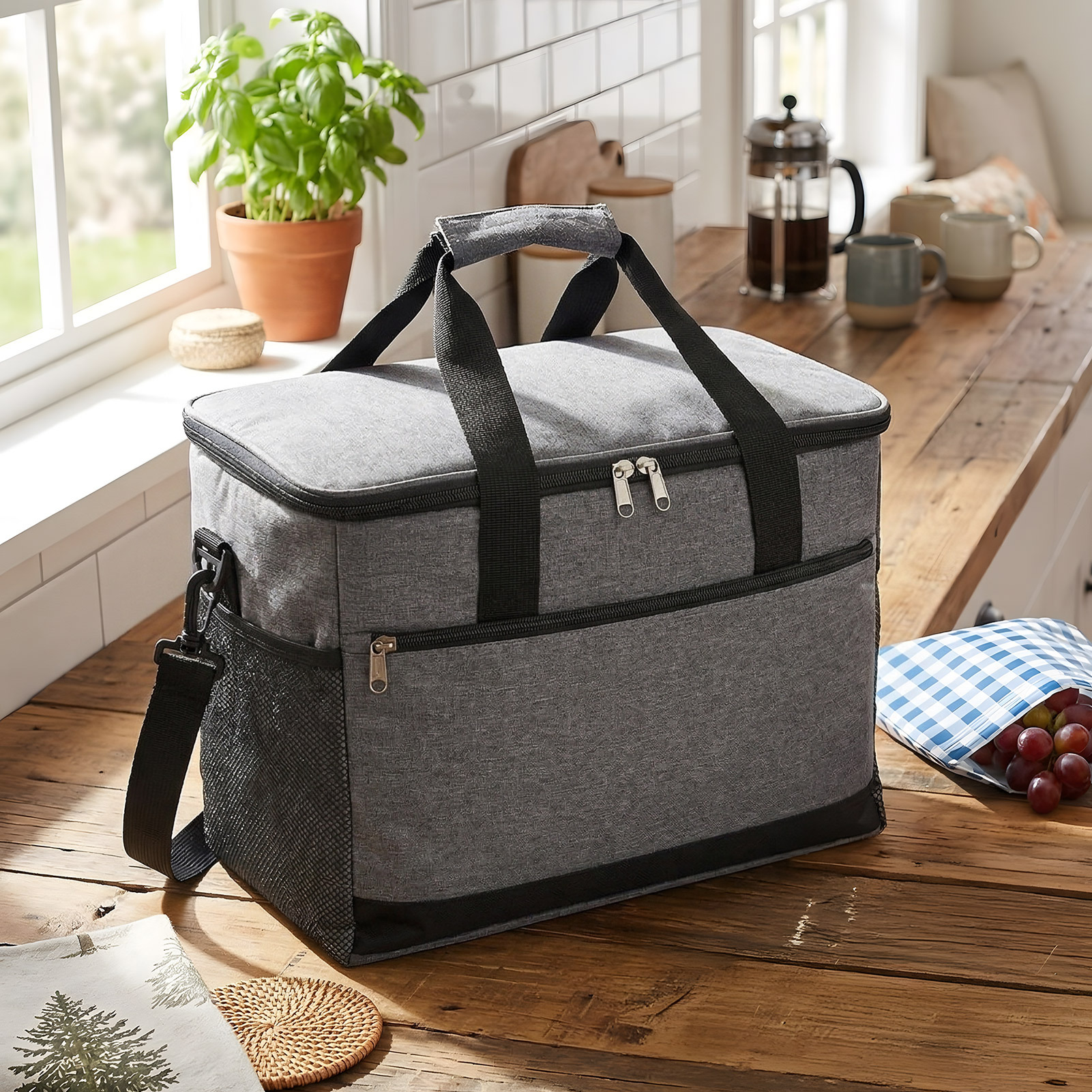 30L Large-Capacity Insulated Picnic Cooler Bag