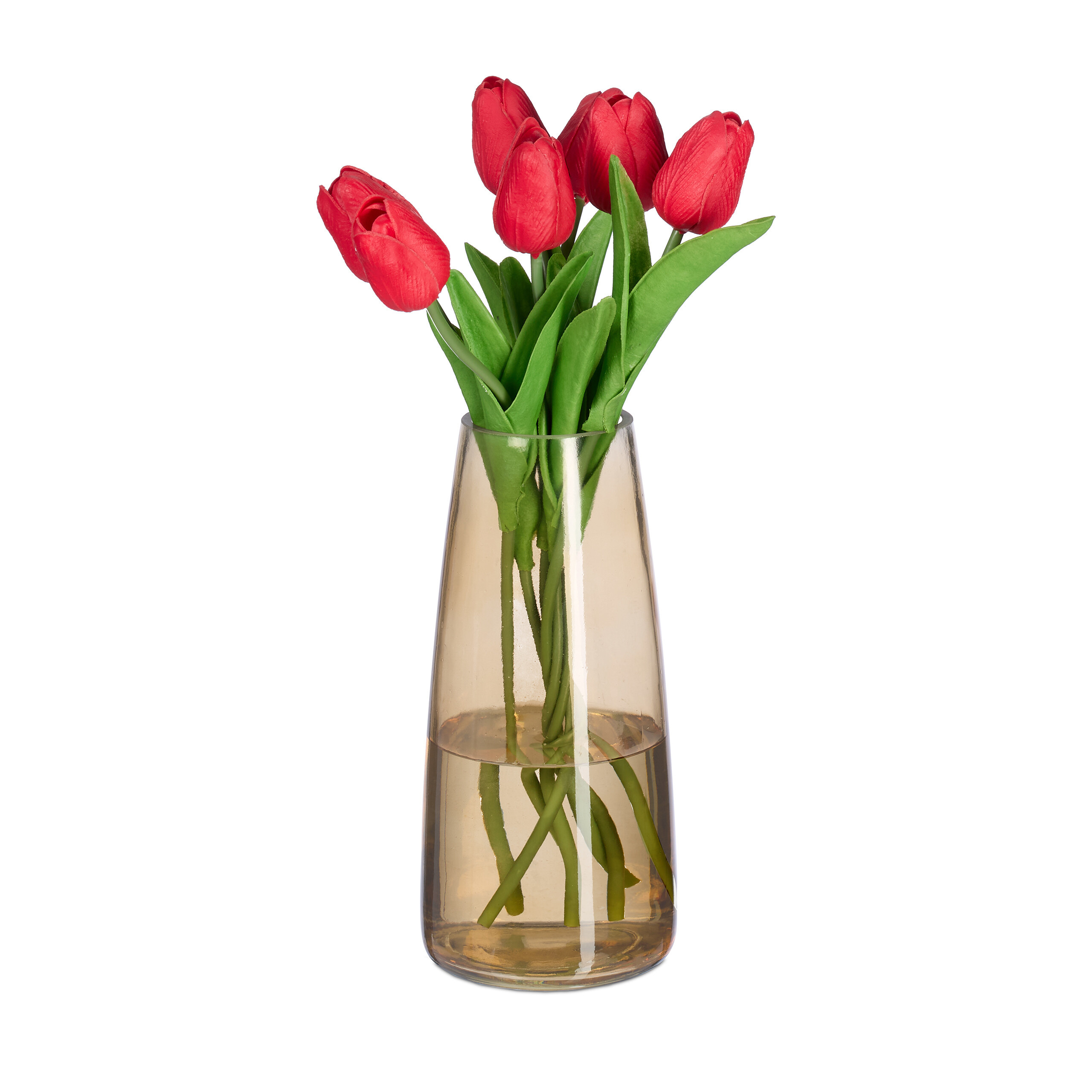 Brown Vase - (h)21.5 X Ø10 Cm