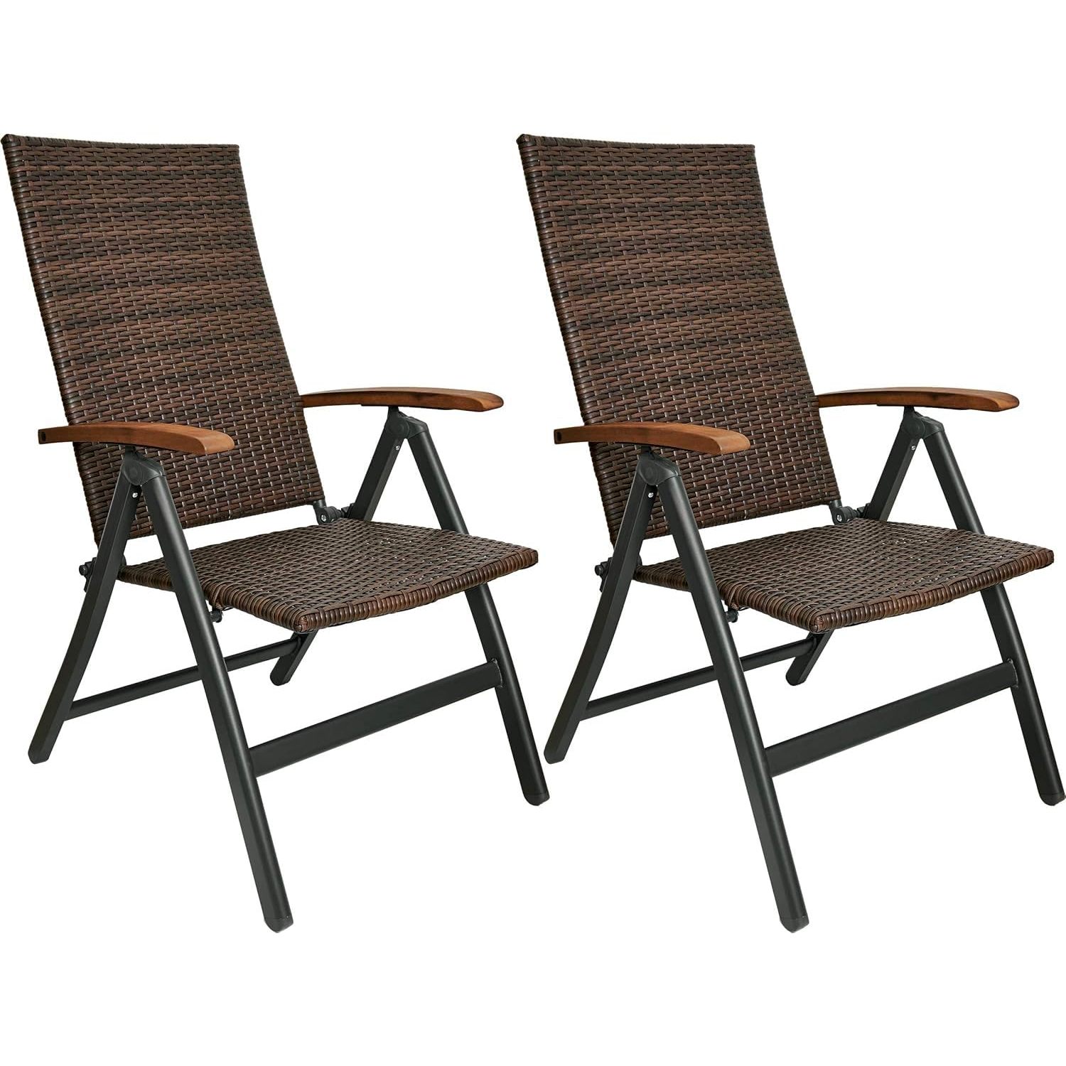 Image of Brubaker 2-piece Set Polyrattan Garden Chair Modena - High Back