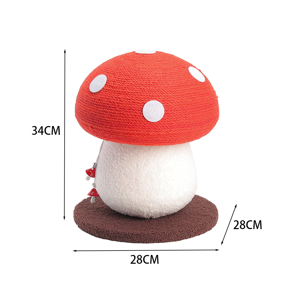 Cute Mushroom Cat Scratching Post, Fun Shaped Scratcher