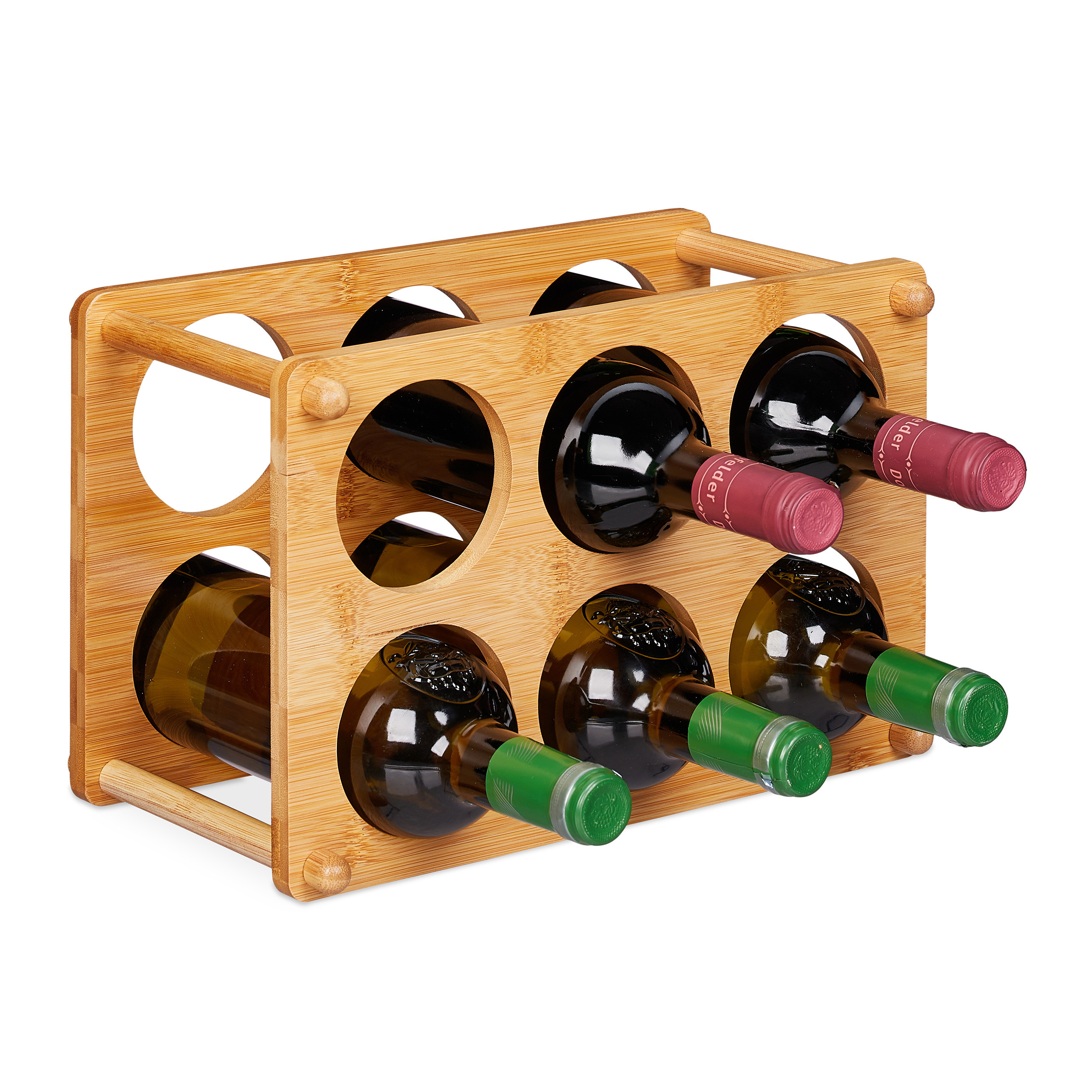 Wine Rack In Natural - (w)32 X (h)21 X (d) Cm