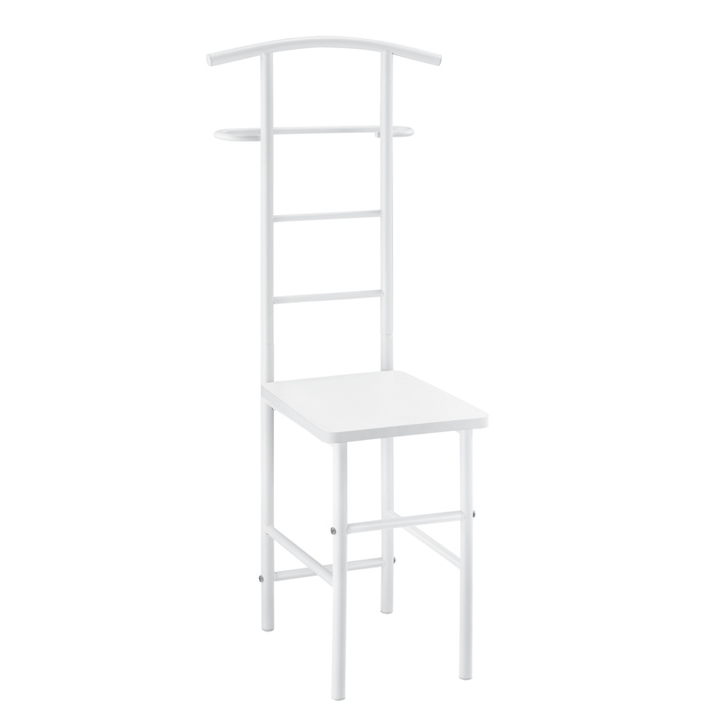 E-shop Herrendiener 107 x 45 x Kleiderständer Freistehend mit Kleiderbügel Hosenhalter Ablage Metallgestell in verschiedenen Farben en.casa