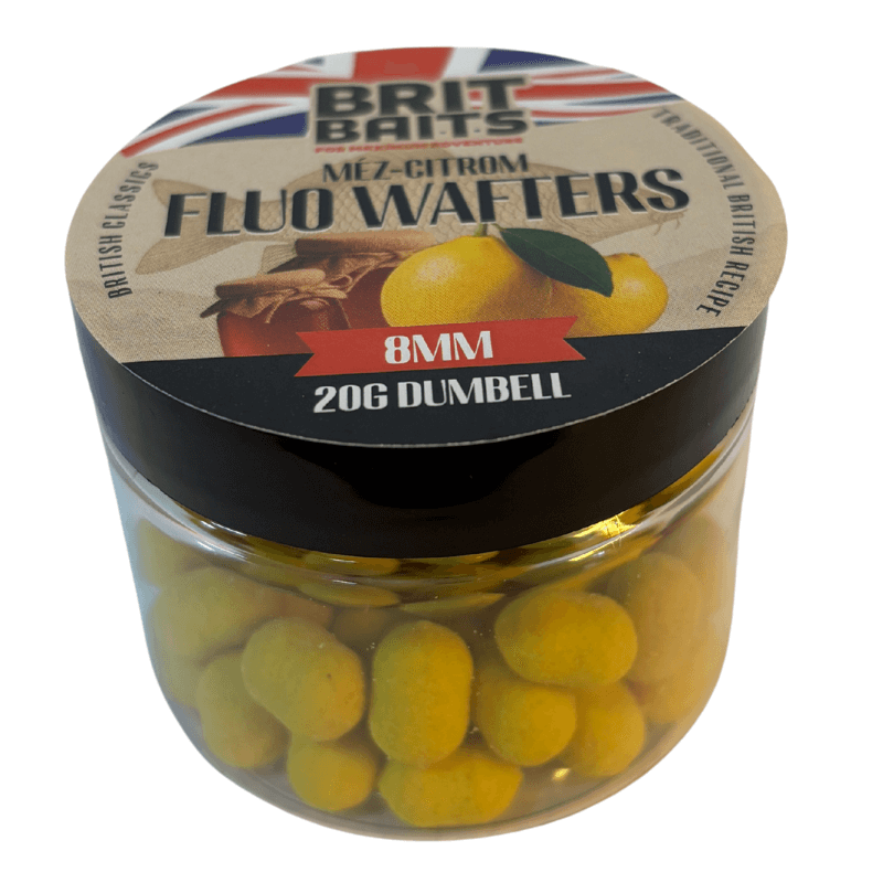 Image of Britbaits Fluorescent Wafters Dumbbell Honey-lemon 8mm