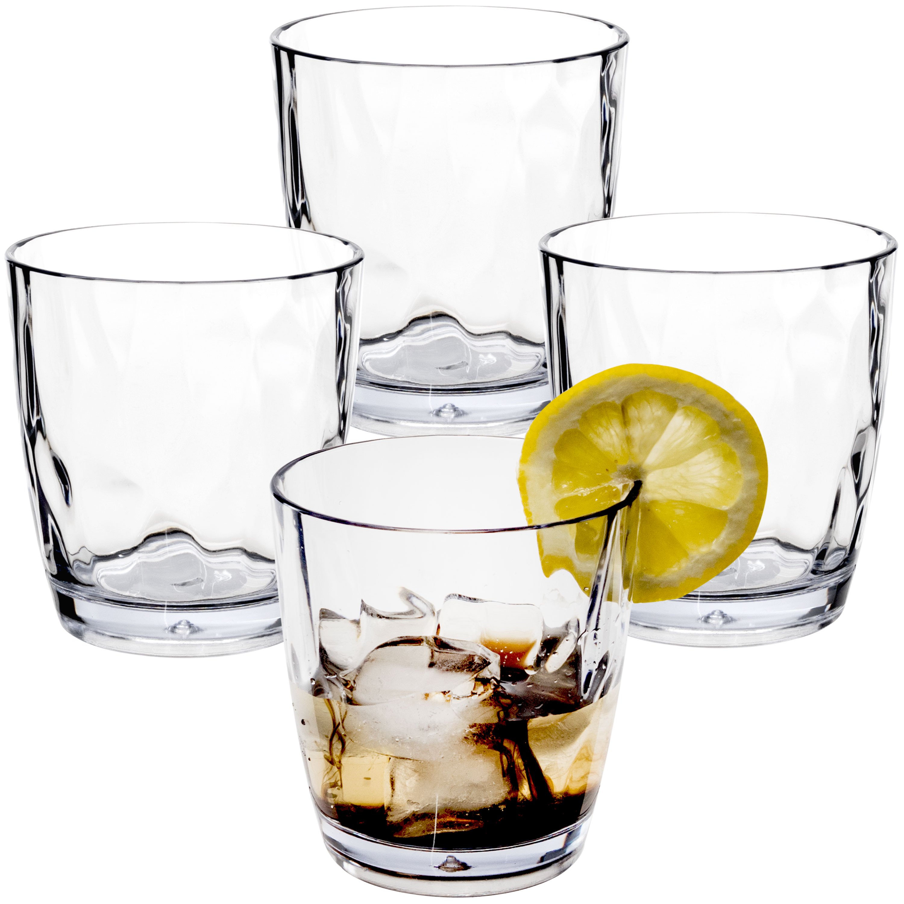 E-shop Campingglas aus /460ml klar - Trinkglas Acrylglas Kunststoff Wasserglas Camping Garten Echtglasoptik Picknick Becher Kinder Senioren Longdrink