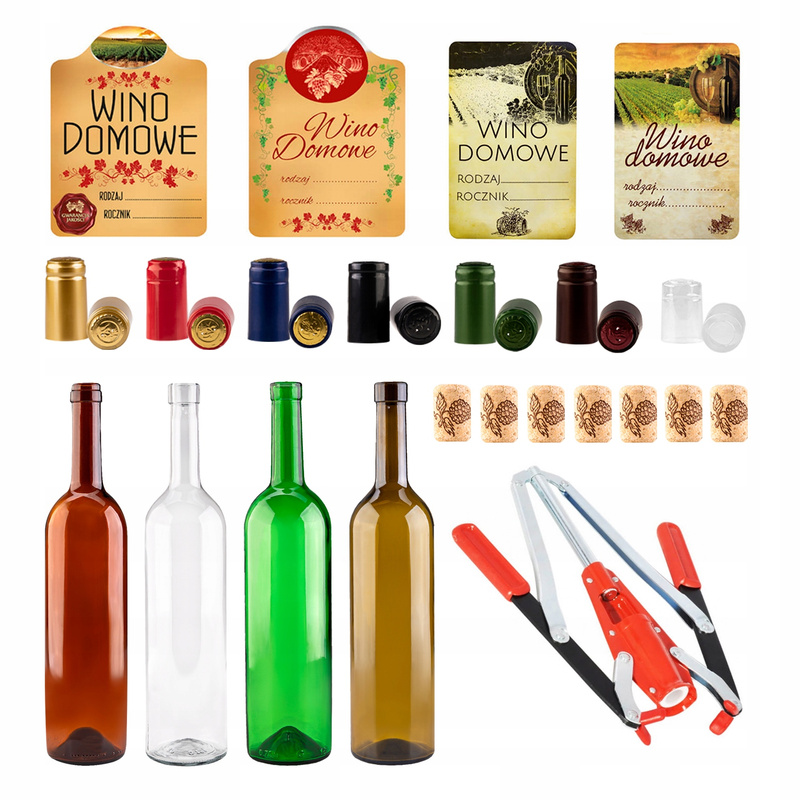 TEMU 40x Wine Bottles 750ml 0.75l Corkscrew Set For Wine Bottles