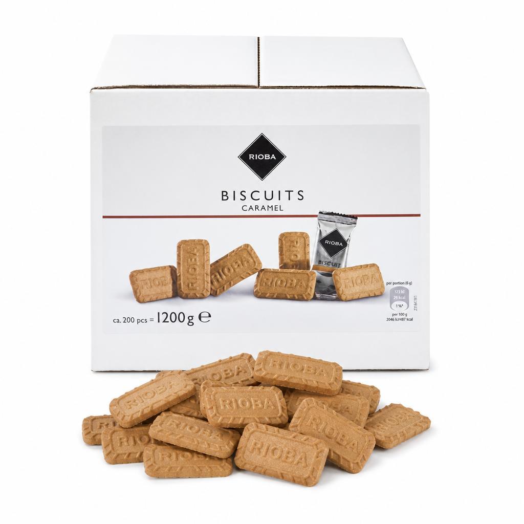 Image of Rioba Caramel – Crispy Coffee With Caramel Flavor – Individually Wrapped For Catering & Office – 200 Pieces