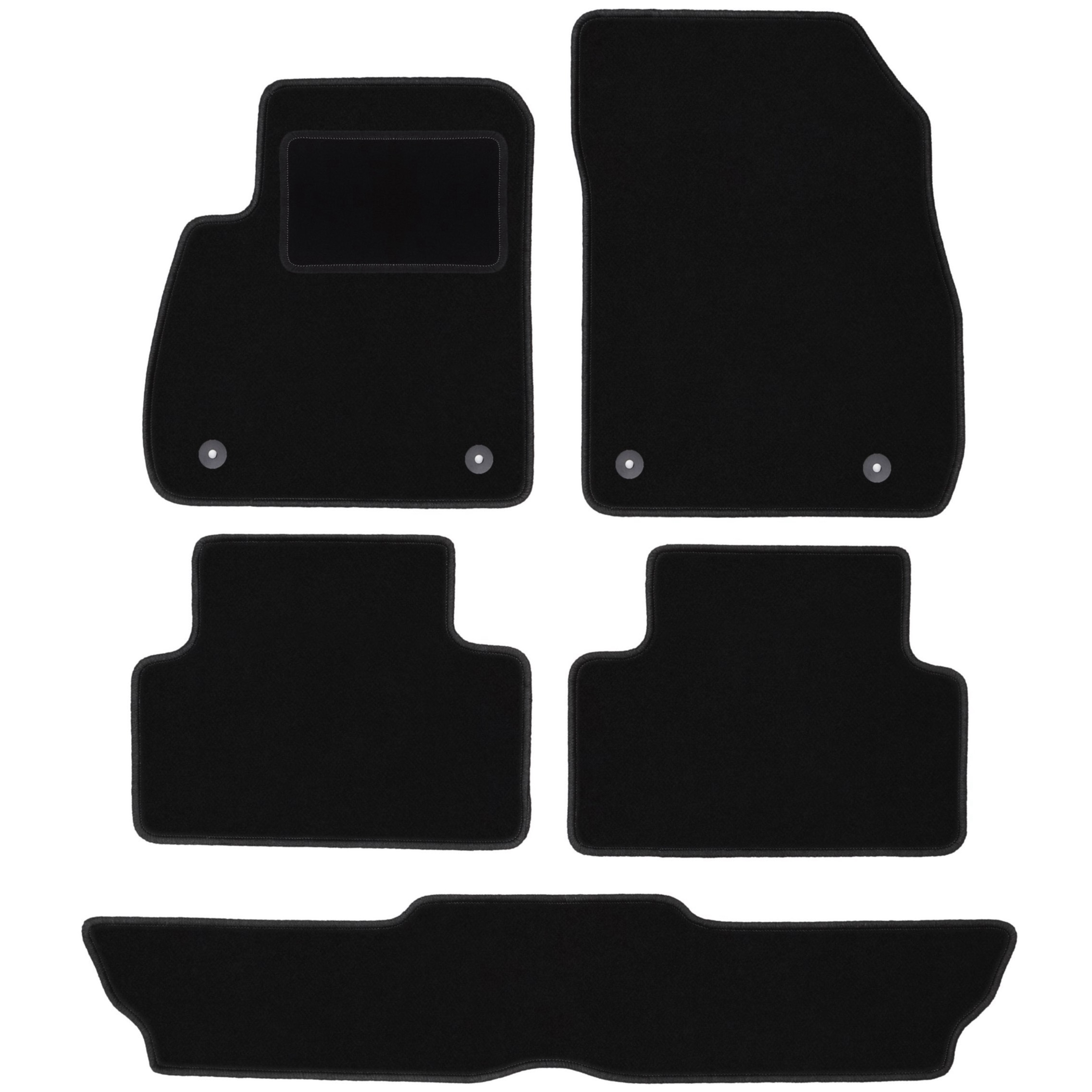 TEMU Alfombrillas de Coche de Negro para Opel C (7 Plazas, 2012-2019)