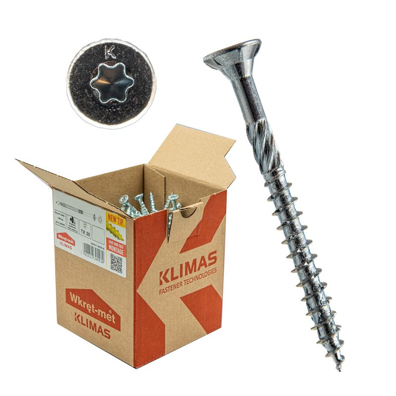 TEMU Vis à bois à tête fraisée, Torx, zinguées, blanches, 4 x 40 mm, 400 pcs