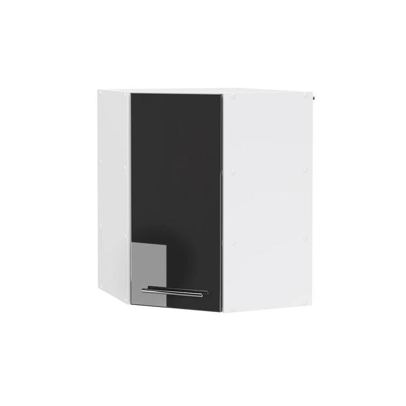 Image of Wall-mounted Corner Cabinet Fame-line High-gloss 57 Cm Shelf For The Kitchen Kitchen Corner Cabinet Wall-mounted Cabinet For The Kitchen Kitchen Cabinet Chipboard, 16 Mm Kitchen
