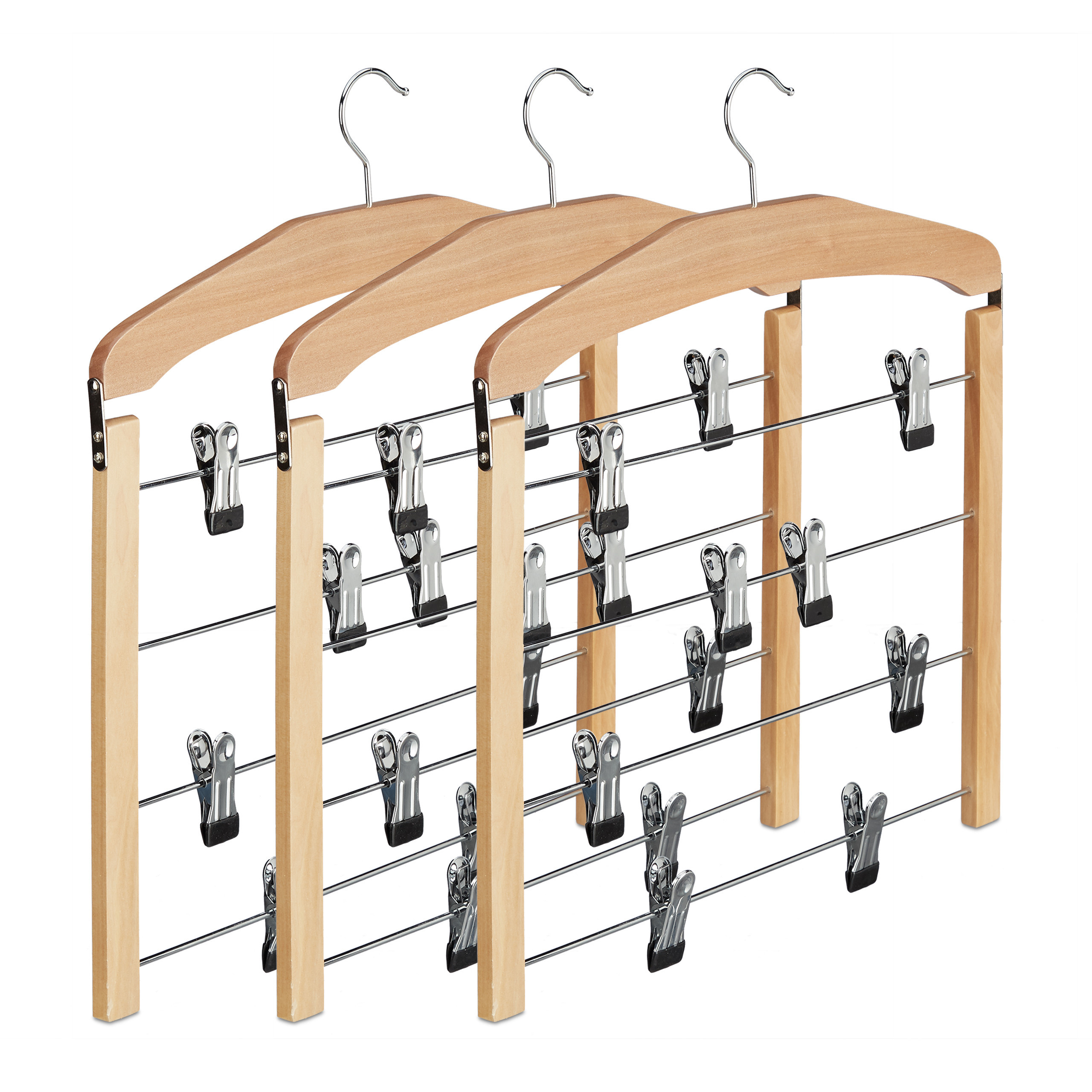 3-piece Skirt Hanger Set In Natural