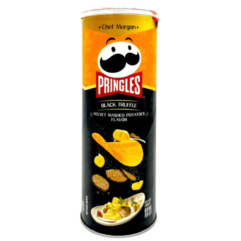 Pringles Black Truffle Velvet Mashed Potatoes – 80g | Chips With Black Truffle Puree Flavor