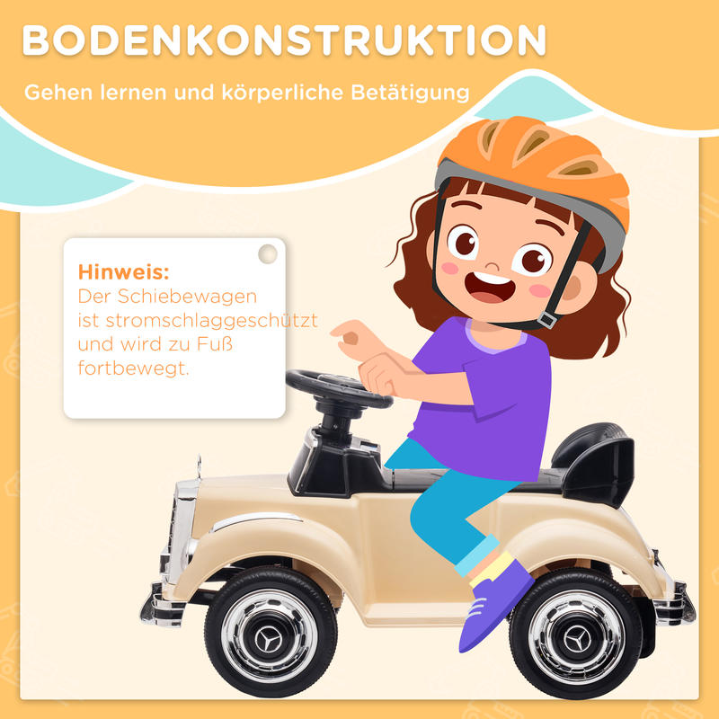 Mercedes-Benz 300S Kinderwagen voor 18-48 Maanden, Beige met Onderzitopslag