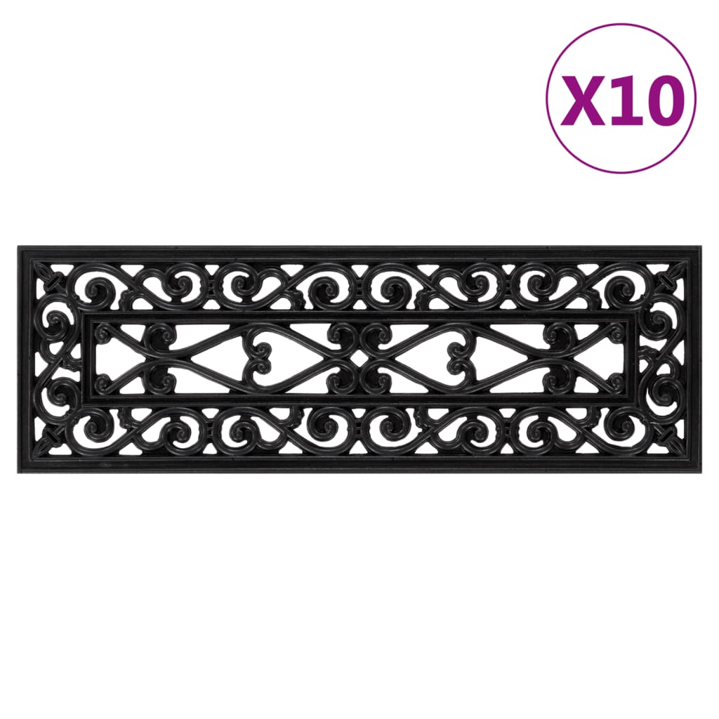 Vidaxl Step Mats 10pcs. 25x75 Cm Rubber