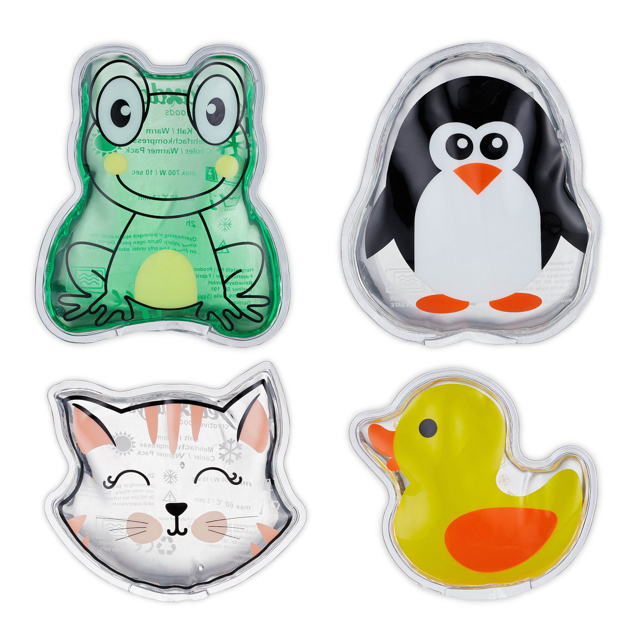 E-shop 4 x Kühlpads Kinder "Tiere" in Bunt