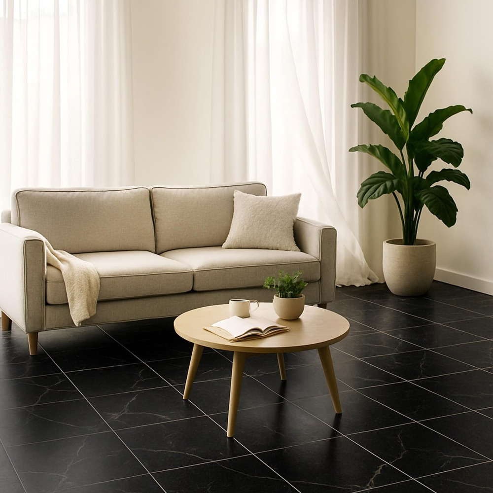 Image of 30×30 Cm, 80 Pieces – Pvc Self-adhesive Flooring – , Self-adhesive For Living Room, Kitchen & Bathroom