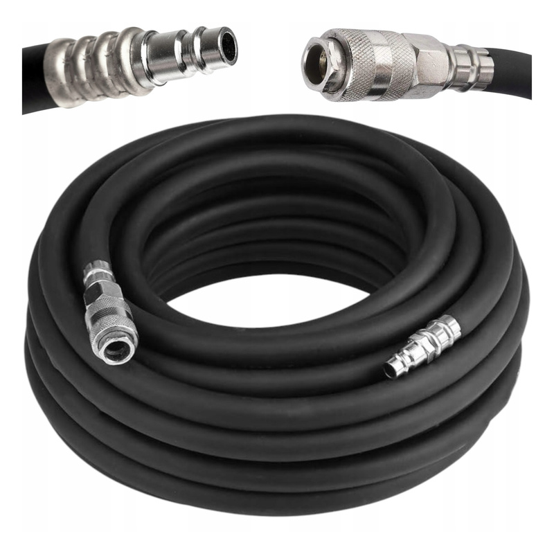 Image of Pneumatic Hose 10m 10x17mm Rubber 20bar Compressor Air Hose