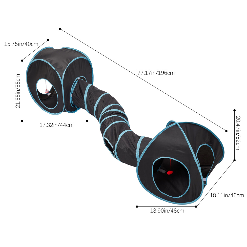 Foldable Cat Tunnel Tent for Interactive Play