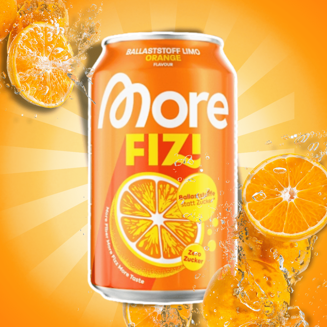 More Nutrition Fizi Fiber Orange 330 Ml - Refreshing Drink With Orange Flavor