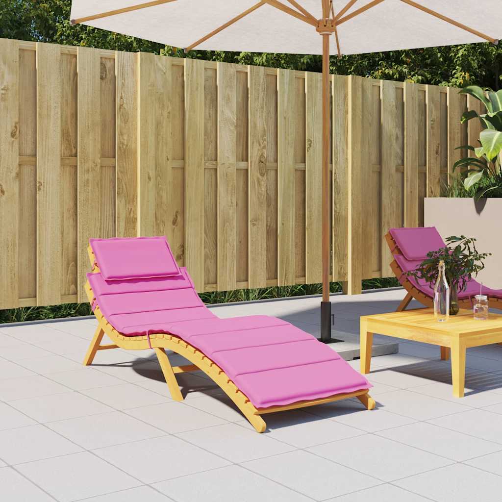 Image of Vidaxl Sun Lounger Pad, Outdoor Liege Pad, Cushion Pad For Garden Lounger Chair, Upholstery Pad, Pink Oxford Fabric