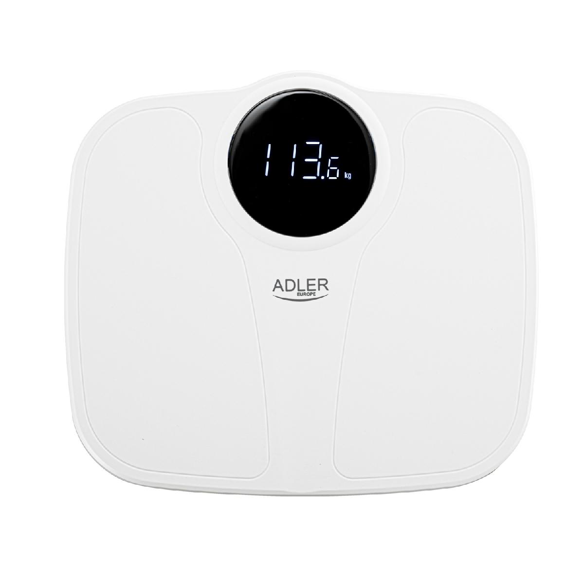 Adler Digital Body Scale With Led Display, White, Up To 180 Kg, Model Ad 8172w