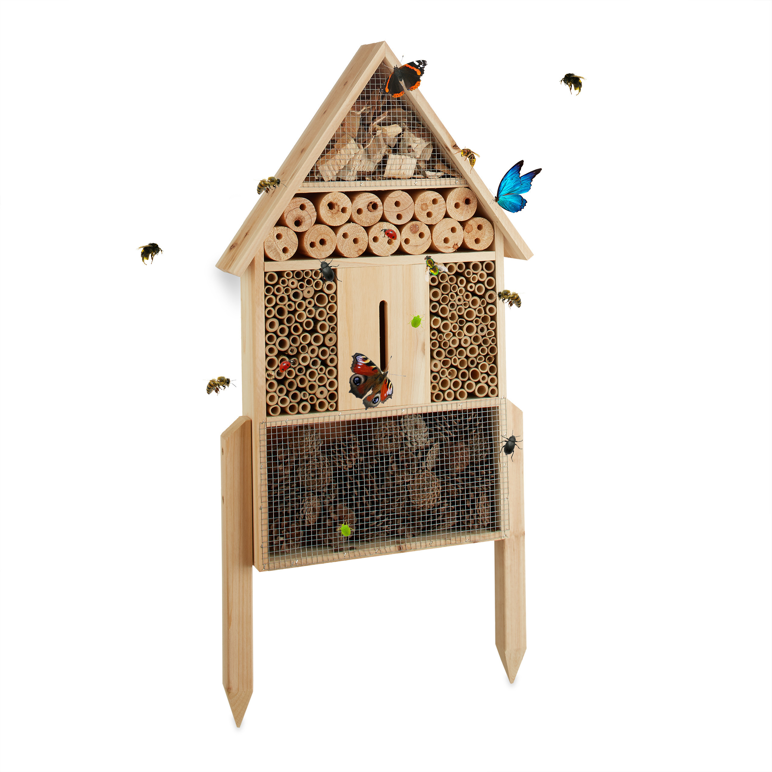 E-shop Insektenhotel in Natur - (B)37 x (H)60.5 x(T)9 cm
