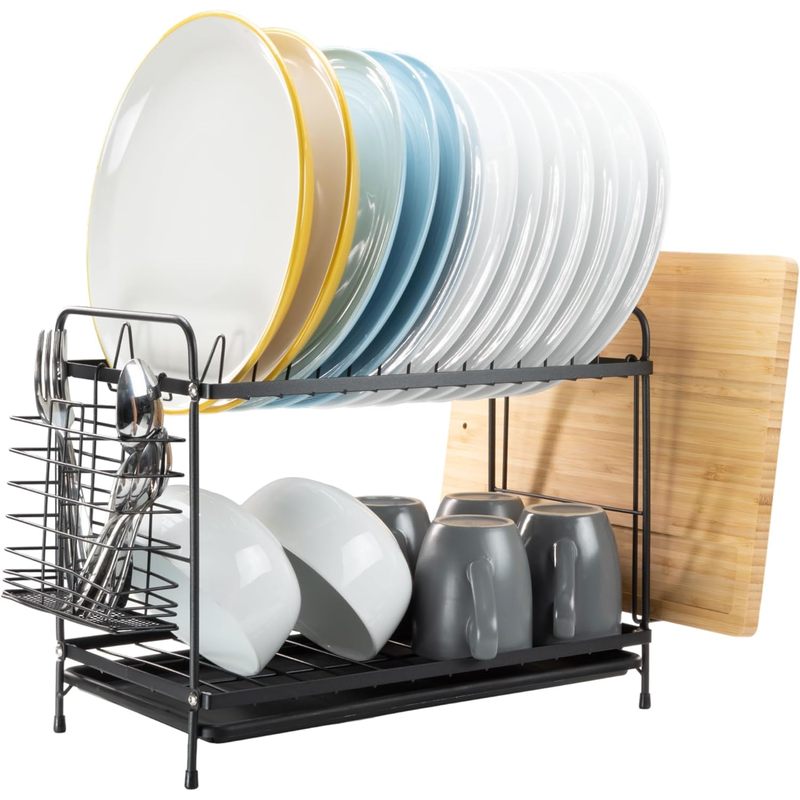 TEMU Coselena Dish Drainers,dish Drainer Dish Rack,dish Drying Rack,2 Tier Dish Drying Rack,dish Drainer Rack With Drip Tray, Dish Rack With Swivel