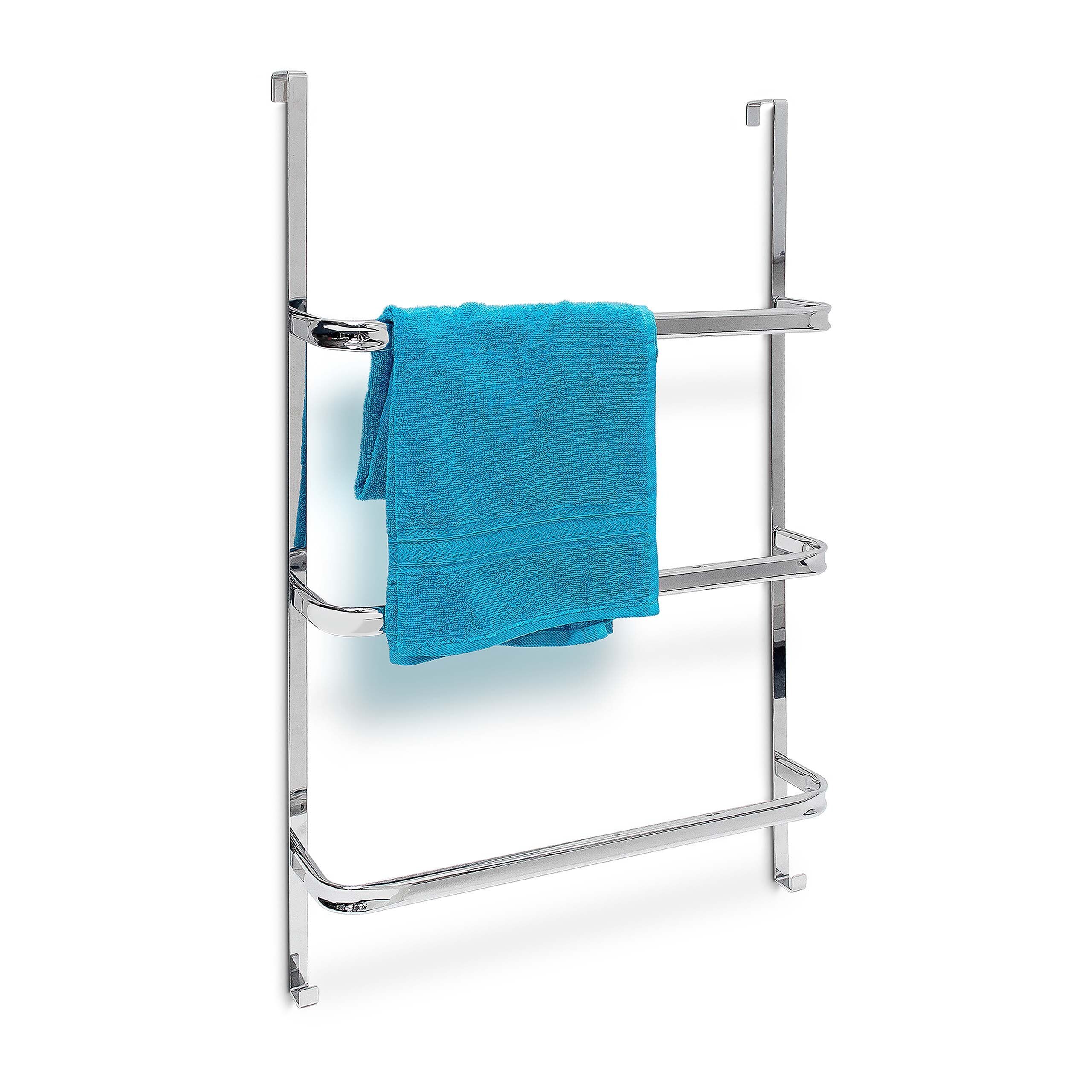 Door Towel Holder In Silver - (w)54 X (h)85 X (d)11.5 Cm