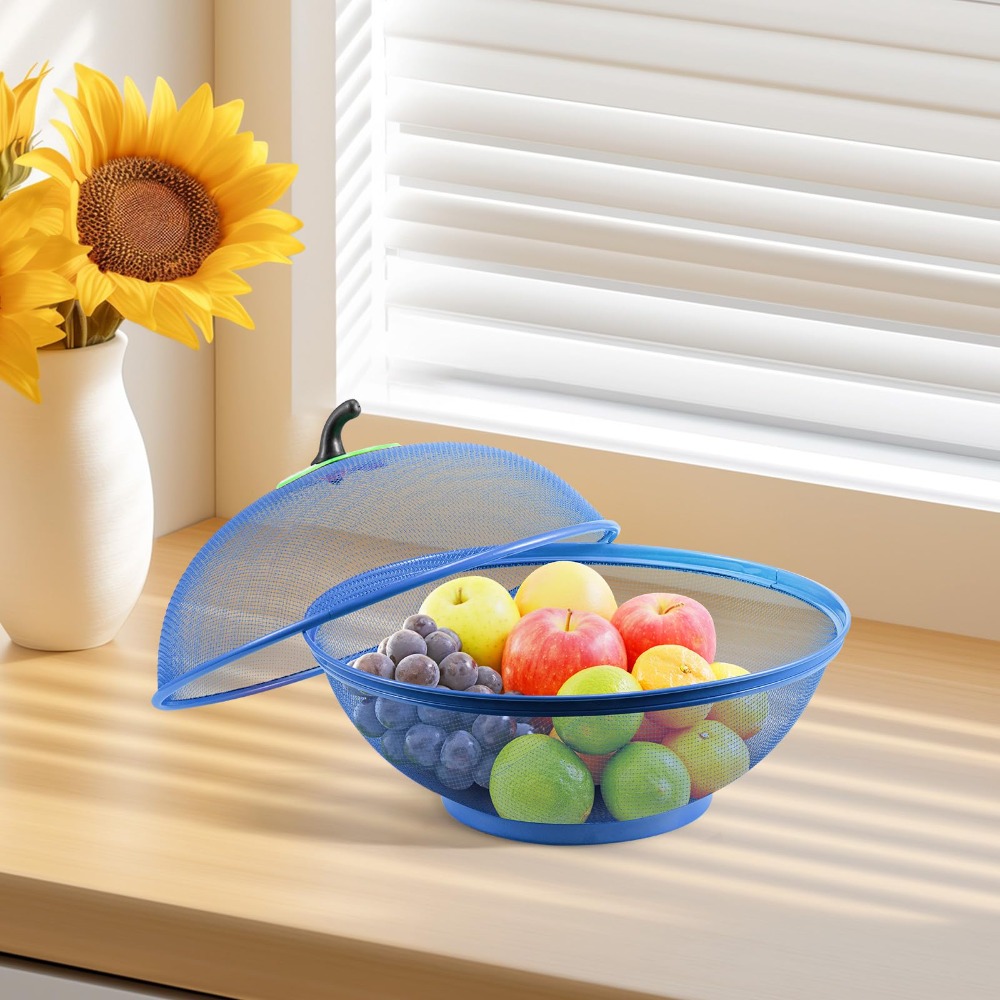 TEMU Decorative Shaped Fruit Bowl Basket+vegetable Rack, Kitchen Desktop Storage, Blocking Pets And Insects