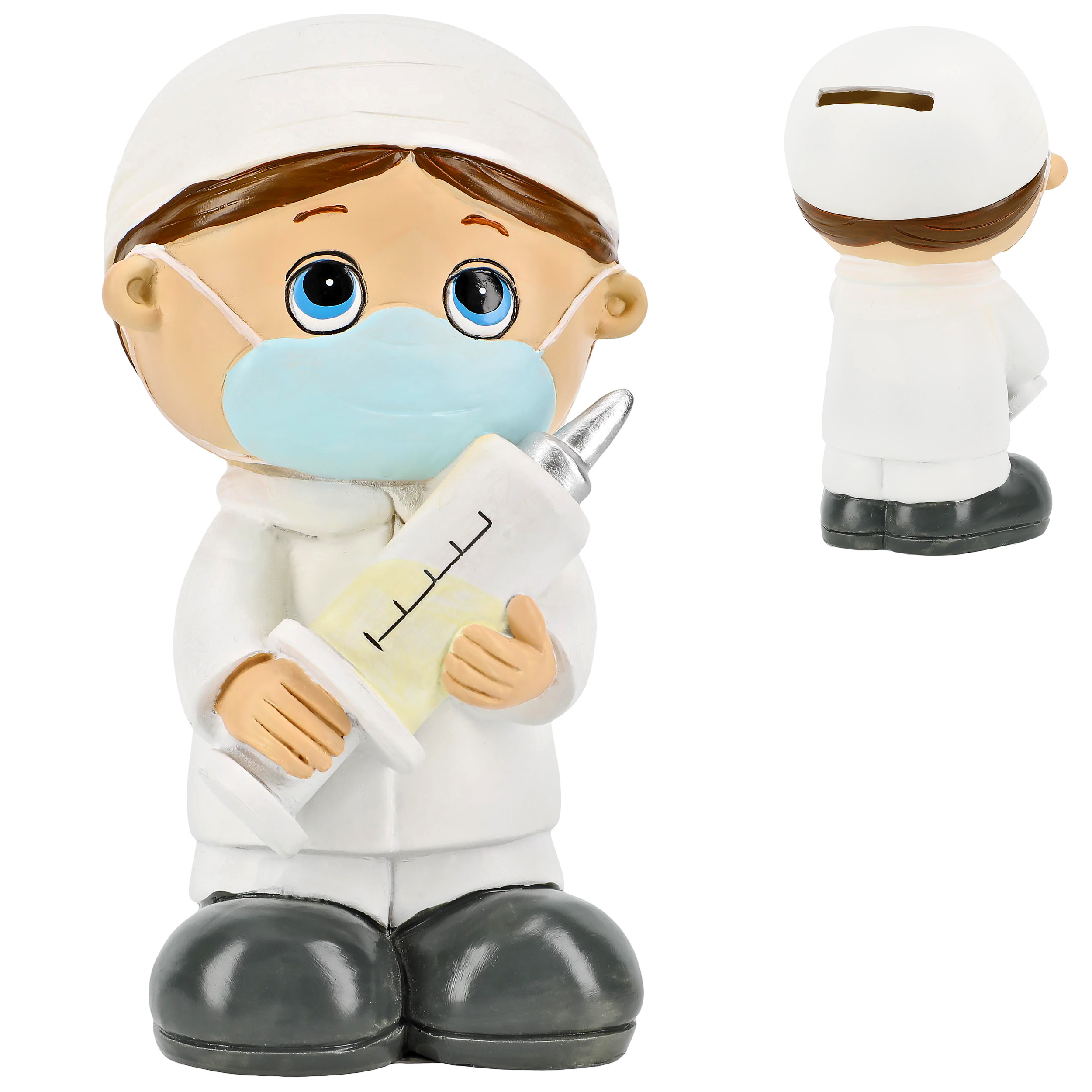 Image of Large Xl Piggy Bank - "funny Nurse / " - Stable Savings Box Made Of Resin - Money Piggy Bank - Coffee Fund / Tip Box - Hospital...