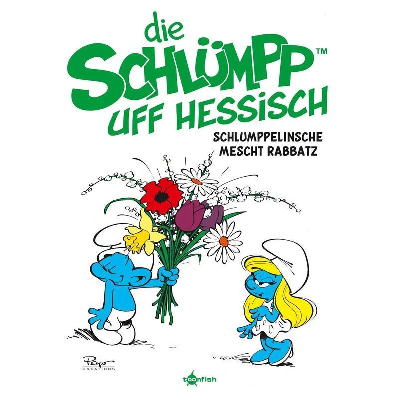 The In Hessian: Smurfy Dialect Mess Rabbatz - The Dialect 4 - Peyo - Book - 64 Pages - German - 2021 - Splitter Publishing - Ean 9783967927115