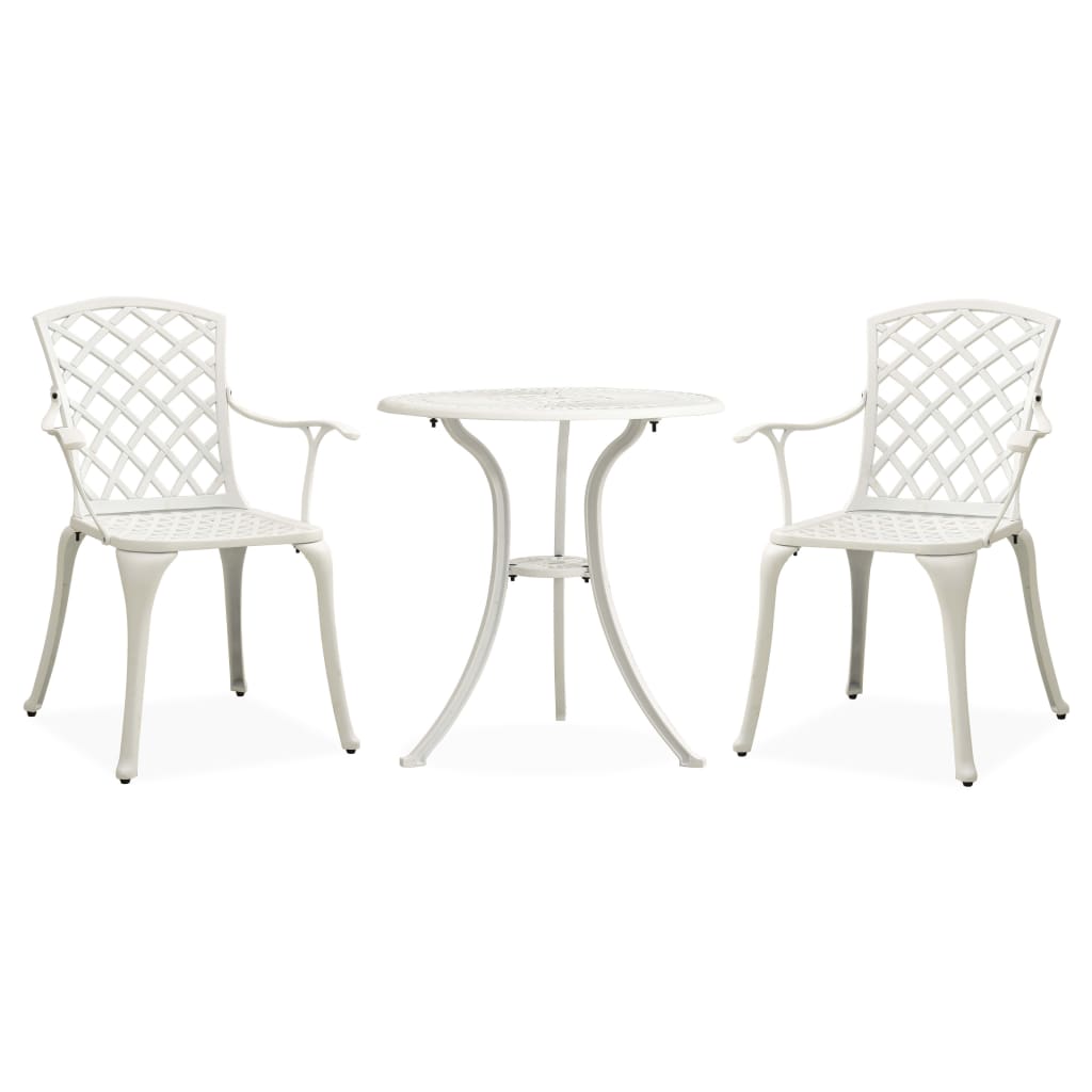 Vidaxl Bistro Set 3pcs. Aluminium Cast Balcony Set Garden Furniture