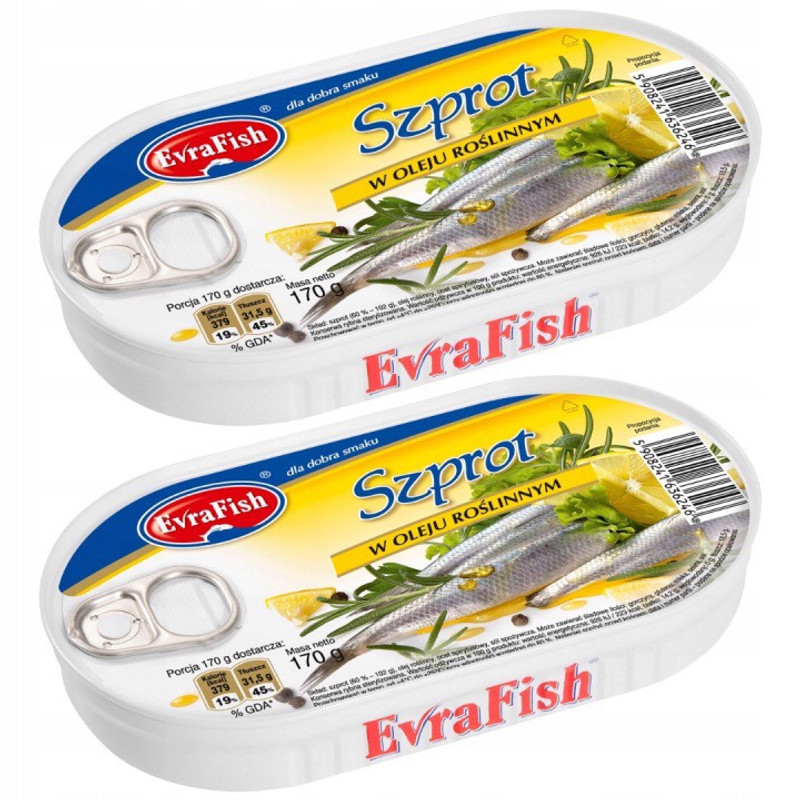 Every Fish Sprat In Oil 170 G X 2pcs