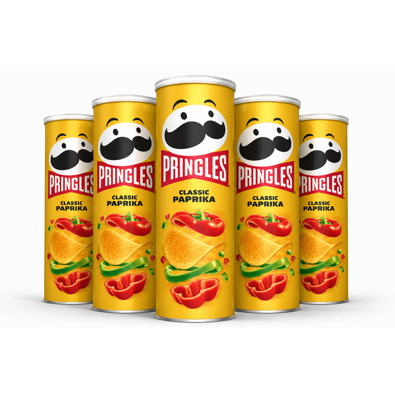 Image of Pringles Classic Paprika Chips 5 X 185g